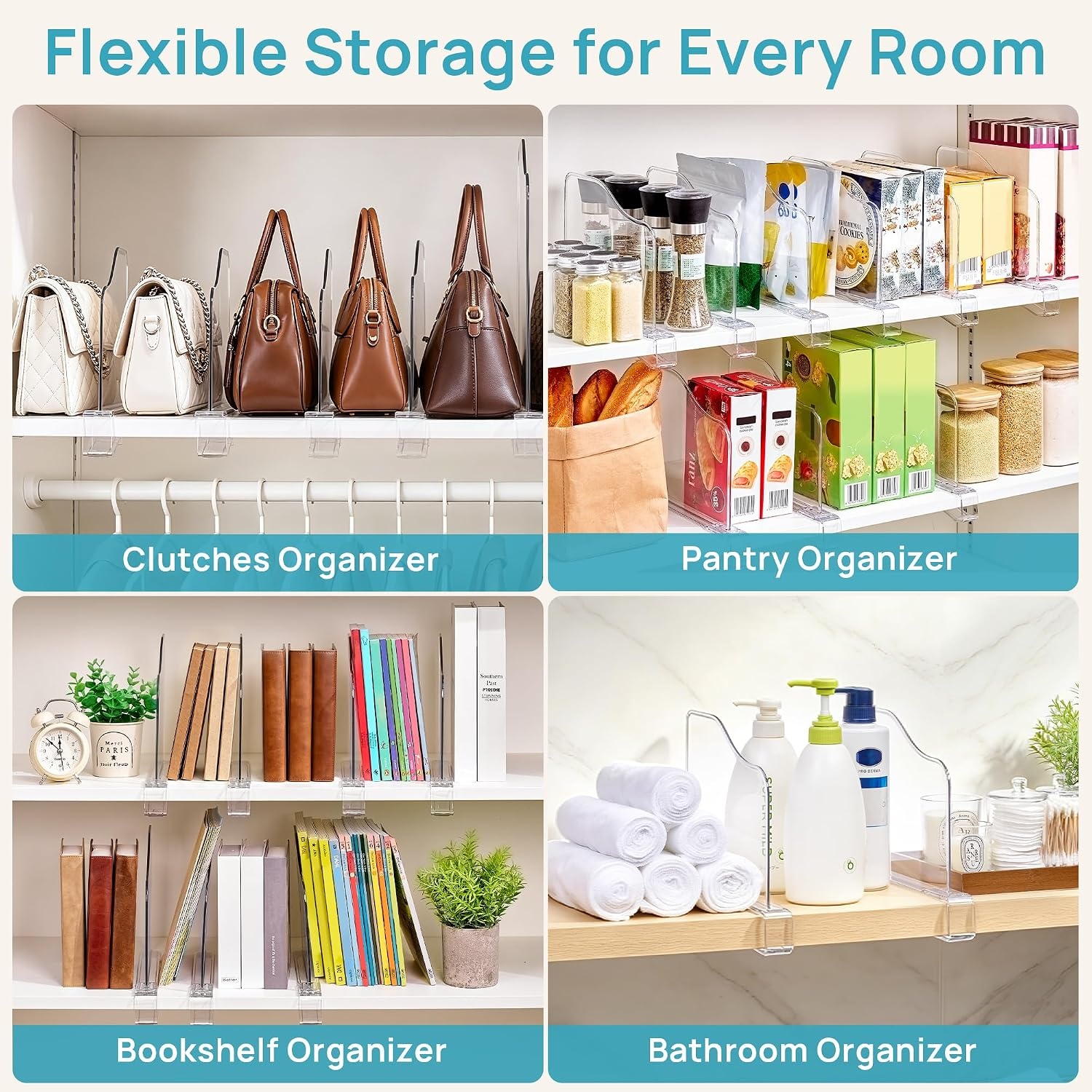image:imageVtopmart 12 Extra Tall x 117 Deep Shelf Dividers 12 Pack For Closet Organization Maximizes Closet Vertical Space Easy to Install Fit Deep Shelf Thicknesses From 04 to 13511W x 75H