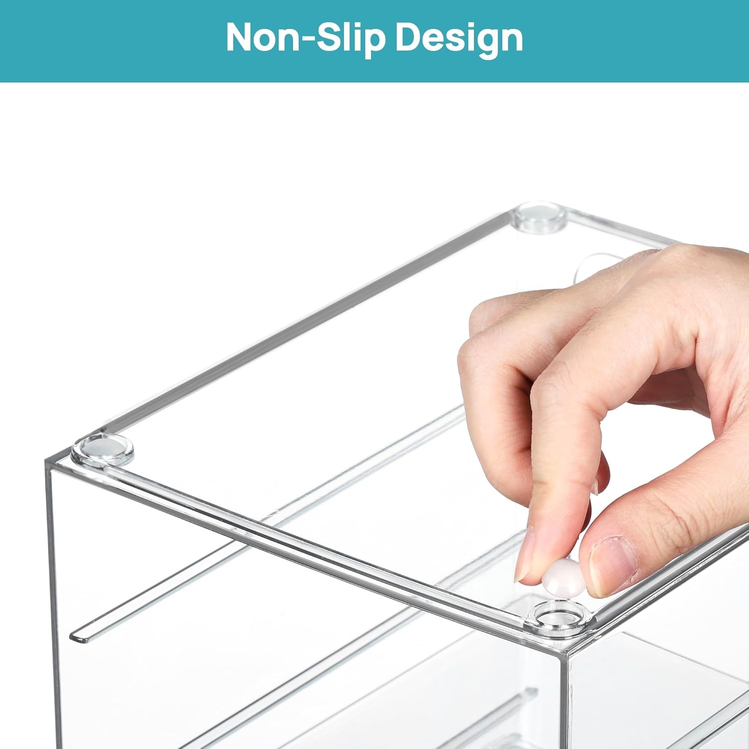 image:imageVtopmart 4 Set Acrylic Desk Organizer with 16 Drawers for Office Makeup Clear Storage Drawers for Office Supplies Desktop Organization for Makeup Jewelry Art Crafts Bead Pen StationaryC