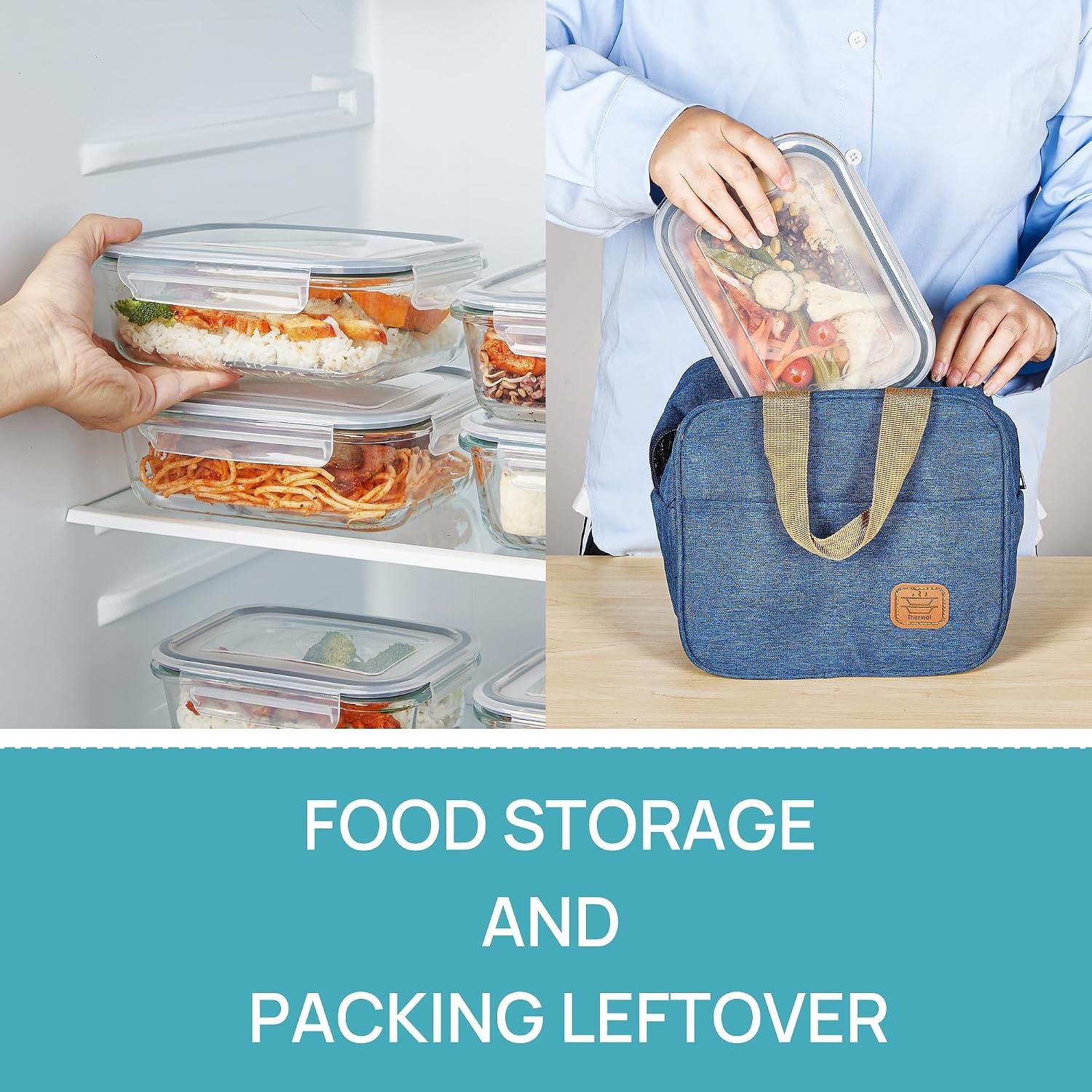 image:imageVtopmart 5Pack 30oz Glass Meal Prep Container Sets with Lids Grey Glass Food Storage Containers Snap Airtight Lid For Microwave Oven Freezer and Dishwasher Safe BPA FreeGrey