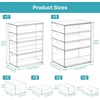 Vtopmart 4 Set Acrylic Desk Organizer with 16 Drawers for Office, Makeup | Clear Storage Drawers for Office Supplies, Desktop Organization for Makeup, Jewelry, Art Crafts, Bead, Pen, Stationary(C)