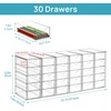 Vtopmart 4 Set Acrylic Desk Organizer with 16 Drawers for Office, Makeup | Clear Storage Drawers for Office Supplies, Desktop Organization for Makeup, Jewelry, Art Crafts, Bead, Pen, Stationary(D)