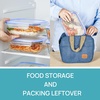 Vtopmart 5Pack 30oz Glass Meal Prep Container Sets with Lids, Grey | Glass Food Storage Containers, Snap Airtight Lid, For Microwave, Oven, Freezer and Dishwasher Safe, BPA Free(Blue)
