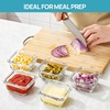 Vtopmart 5Pack 30oz Glass Meal Prep Container Sets with Lids, Grey | Glass Food Storage Containers, Snap Airtight Lid, For Microwave, Oven, Freezer and Dishwasher Safe, BPA Free(Grey)