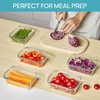 Vtopmart 5Pack 30oz Glass Meal Prep Container Sets with Lids, Grey | Glass Food Storage Containers, Snap Airtight Lid, For Microwave, Oven, Freezer and Dishwasher Safe, BPA Free(Multicolour)
