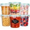 Vtopmart 12 Pack 32oz Soup Containers with Airtight Lids, Deli Containers for Take-Out, Plastic Food Freezer Storage Containers for Meal Prep, Salad, Fruit, Lunch, Microwave/Dishwasher/Freezer Safe(24oz)