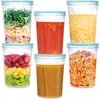 Vtopmart 12 Pack 32oz Soup Containers with Airtight Lids, Deli Containers for Take-Out, Plastic Food Freezer Storage Containers for Meal Prep, Salad, Fruit, Lunch, Microwave/Dishwasher/Freezer Safe(32oz)