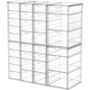 Vtopmart 4 Set Acrylic Desk Organizer with 16 Drawers for Office, Makeup | Clear Storage Drawers for Office Supplies, Desktop Organization for Makeup, Jewelry, Art Crafts, Bead, Pen, Stationary(E)